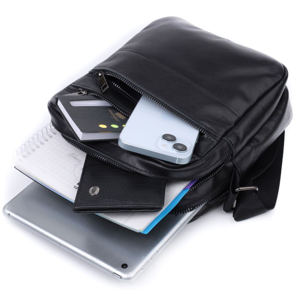 Сумка Shvigel З натуральної шкіри Чорна (22846) - зображення 8