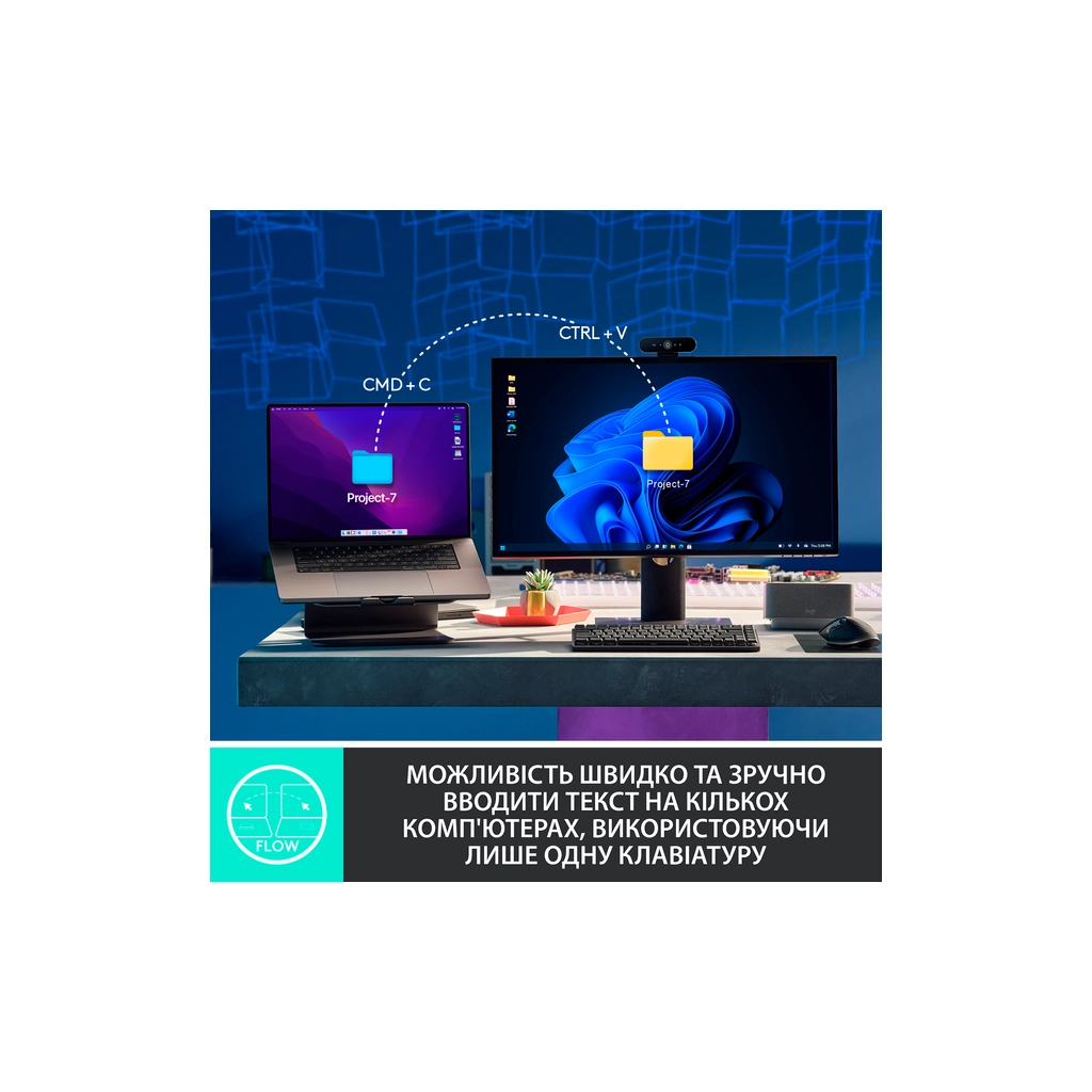 Клавіатура Logitech MX Mechanical Wireless Illuminated Performance Graphite (920-010757) - зображення 8