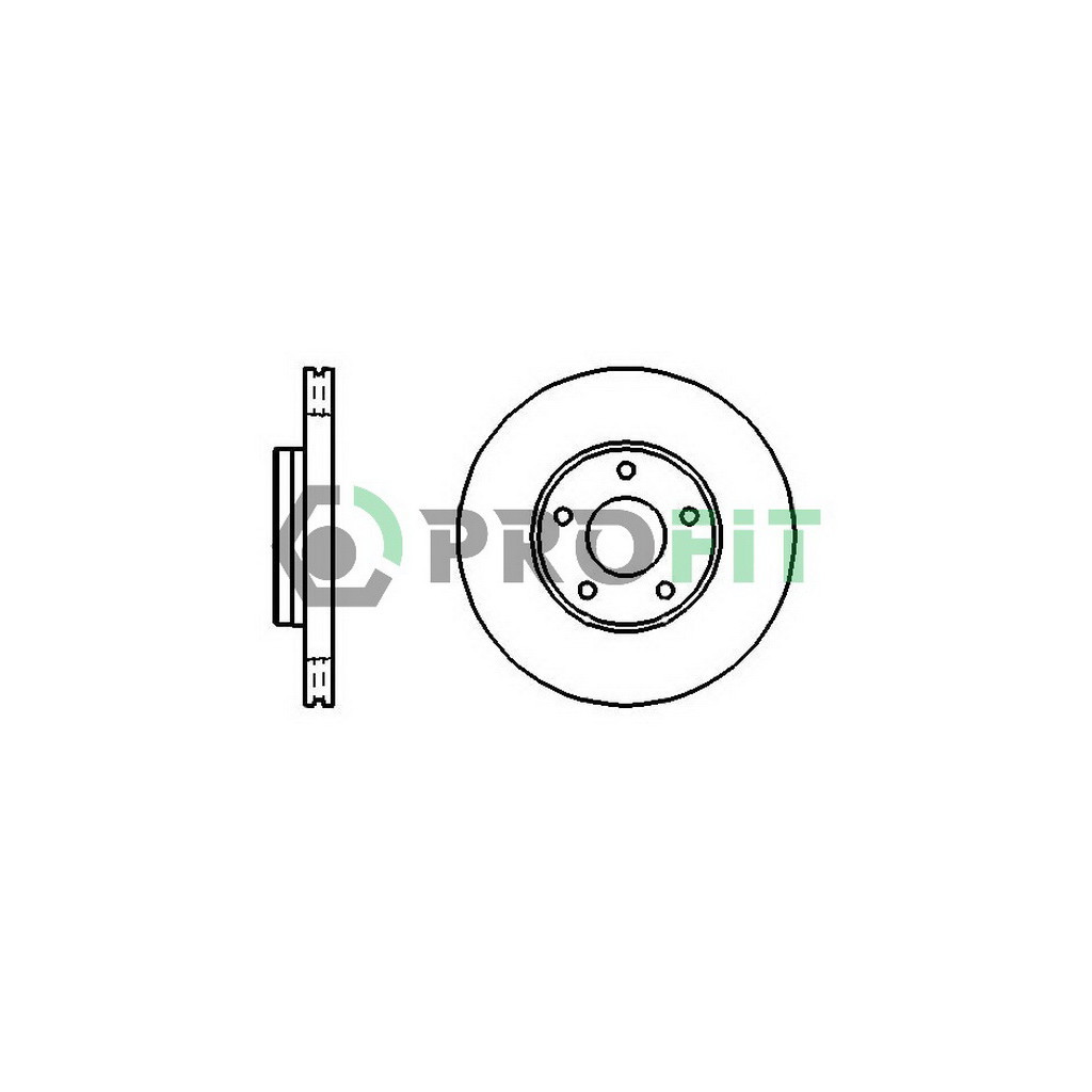 Гальмівний диск Profit 5010-1222 - зображення 1