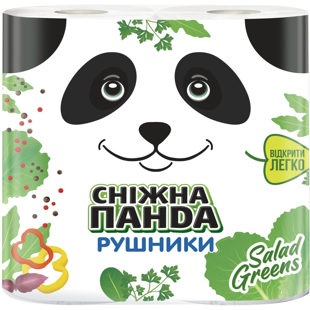 Паперові рушники Сніжна Панда 2 шари 2 рулони (4823019007978) - зображення 2