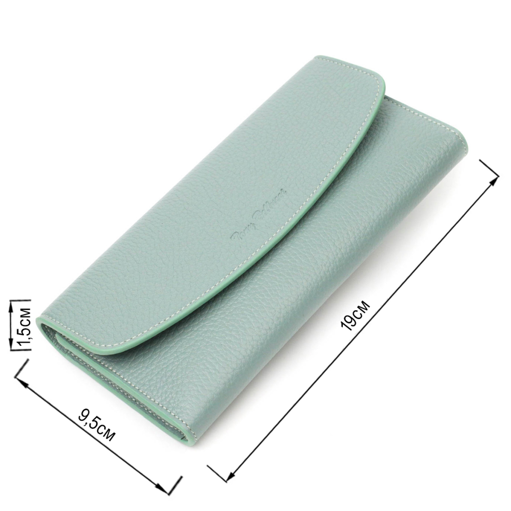 Гаманець Tony Bellucci З натуральної шкіри Сіро-зелений (21968) - зображення 3