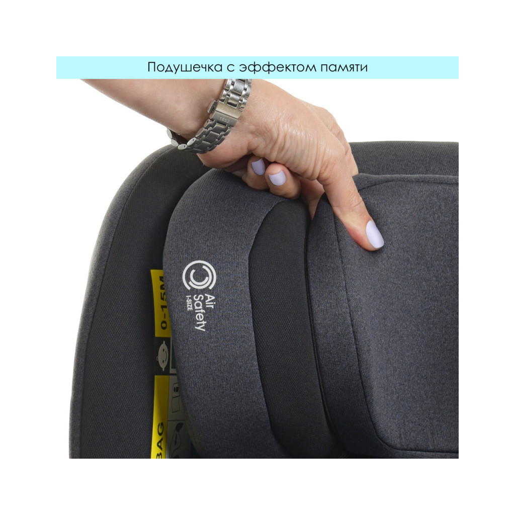 Автокрісло El Camino ME 1081 I-Trust 360 IsoFix 0-36 кг grey - зображення 8