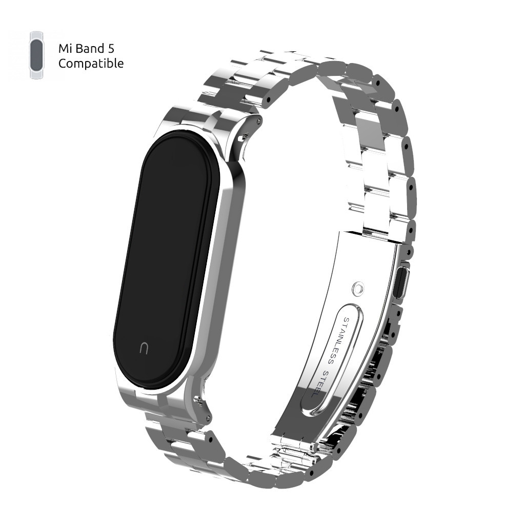 Ремінець до фітнес браслета Armorstandart Metal Band для Xiaomi Mi Band 5 Silver (ARM56862) - зображення 1