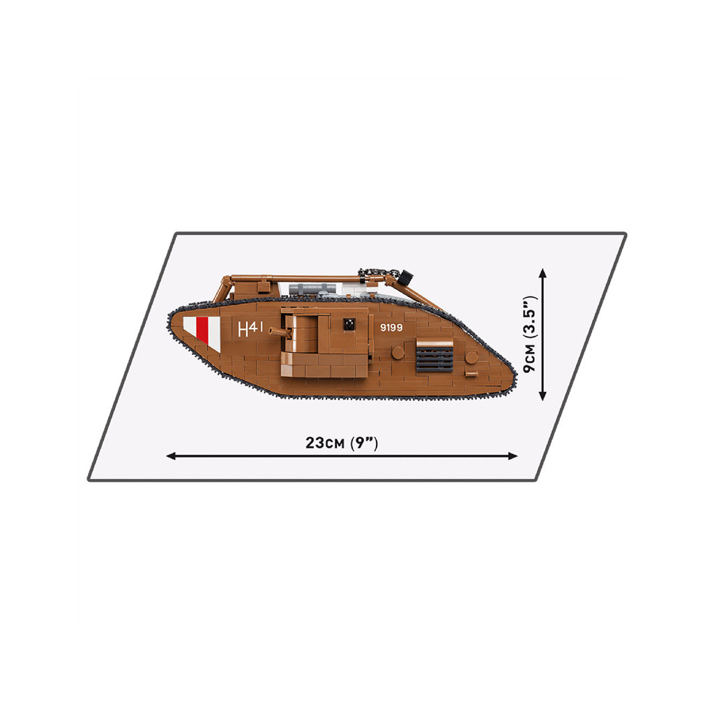 Конструктор Cobi Перша Світова Війна Танк Марк V самець, 837 деталей (COBI-2984) - зображення 3