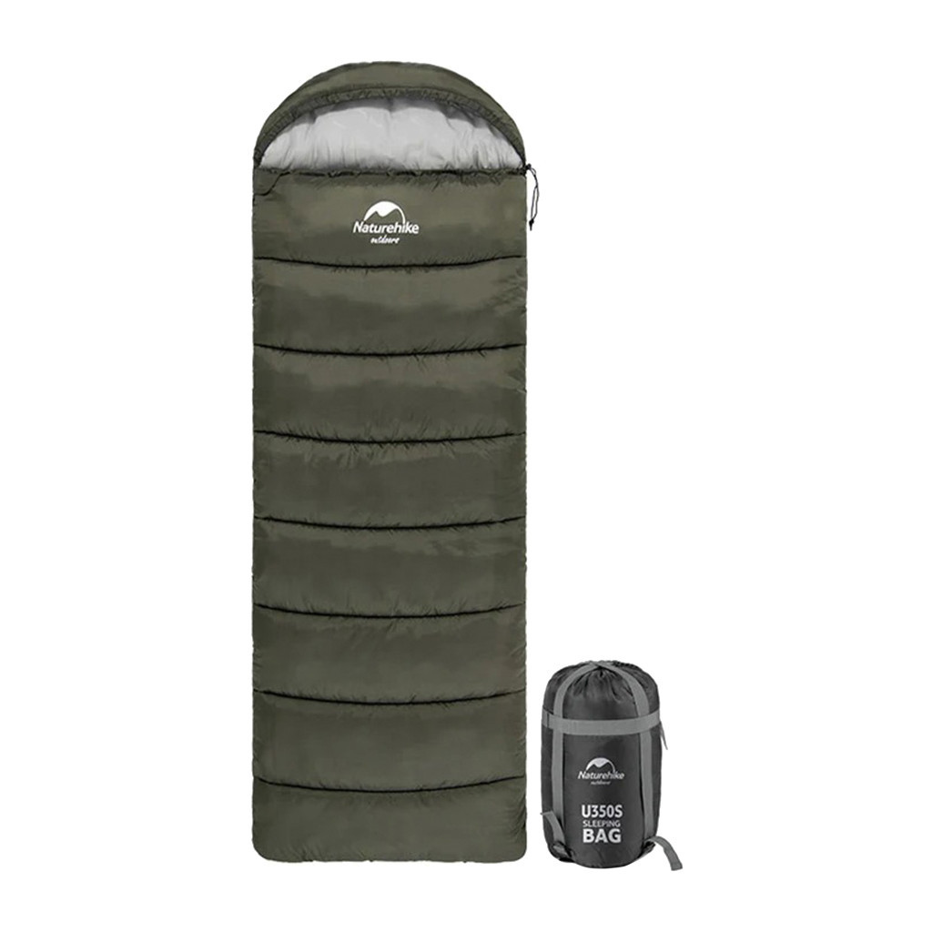 Спальний мішок Naturehike U150 NH20MSD07 Green Left (6927595764398-L) - зображення 1