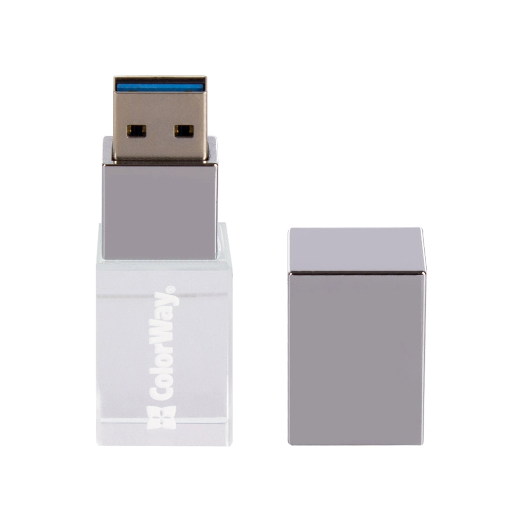 USB флеш накопичувач ColorWay 64GB ColorWay Crystal USB 3.0 (CW-USBCL64) - изображение 7