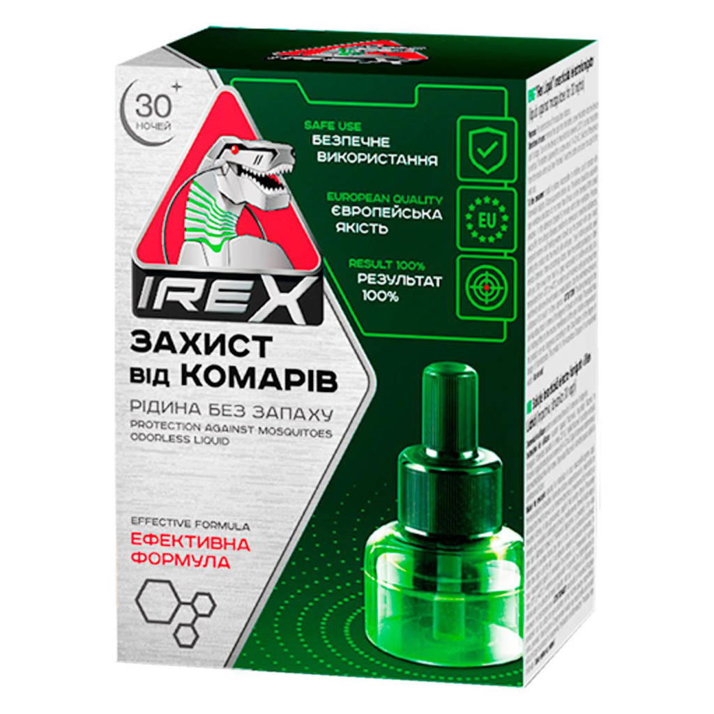 Рідина для фумігатора iRex Від комарів 30 ночей 20 мл (4820184441323) - зображення 1