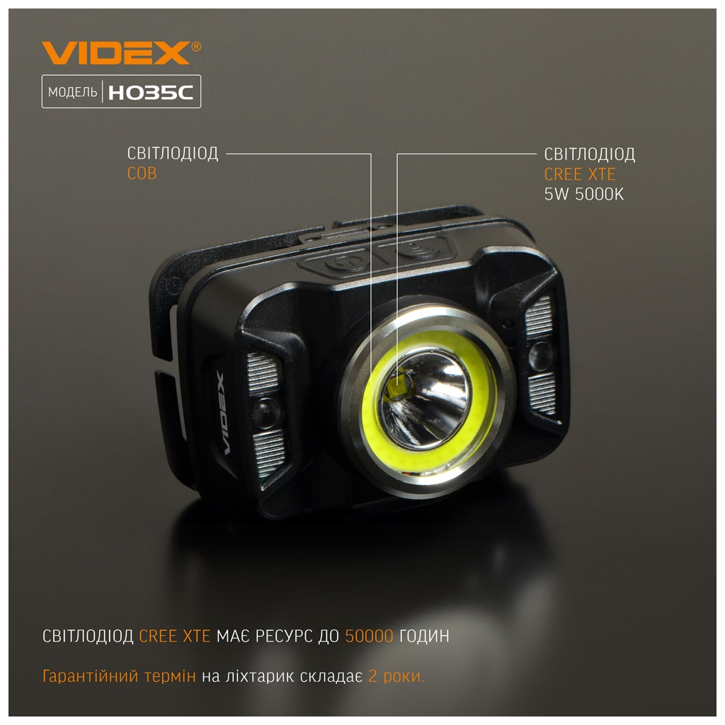 Ліхтар Videx 410Lm 5000K (VLF-H035C) - зображення 4