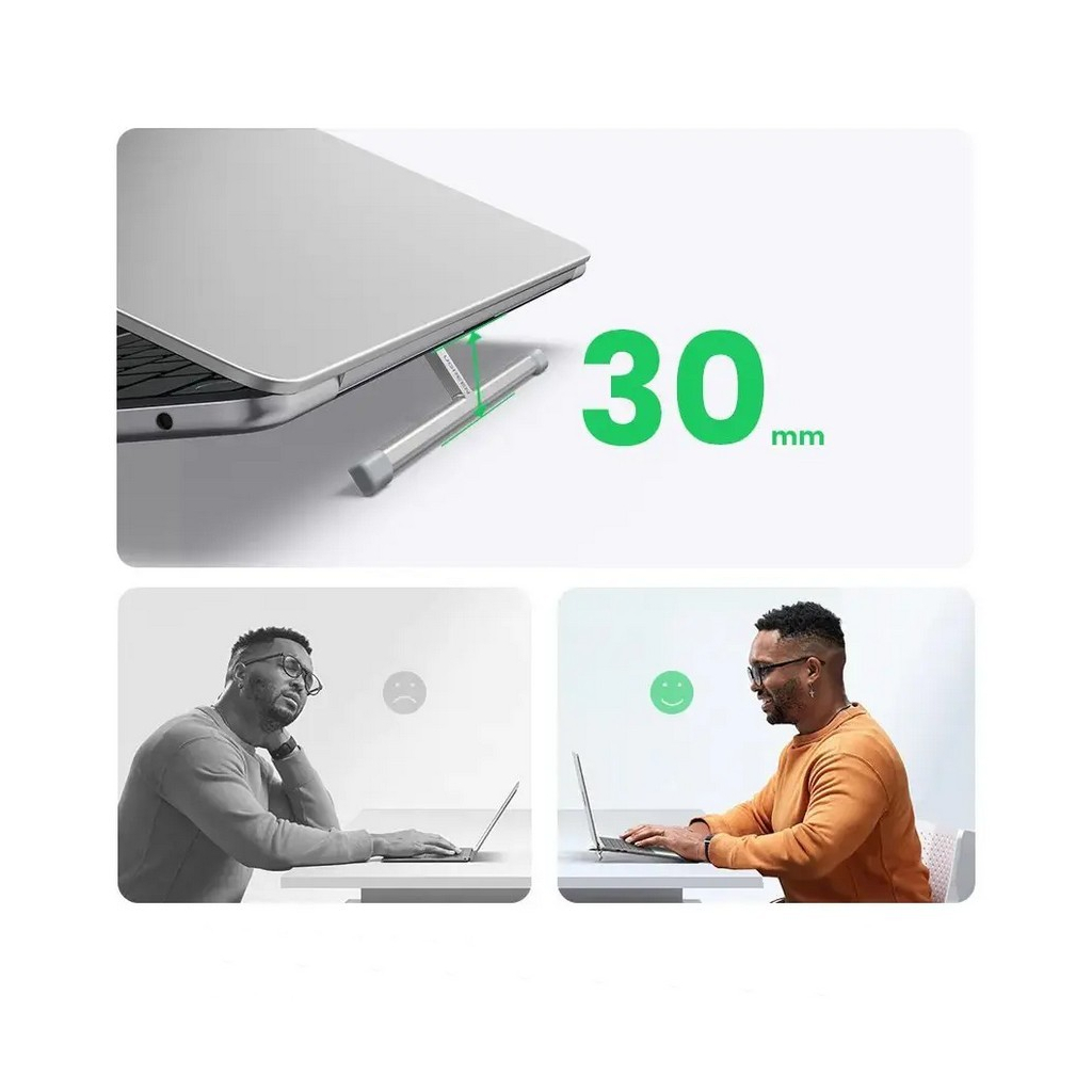 Підставка до ноутбука Ugreen LP846 Invisible Portable Desktop Laptop Stand 13-16" Silver (45415) - зображення 7