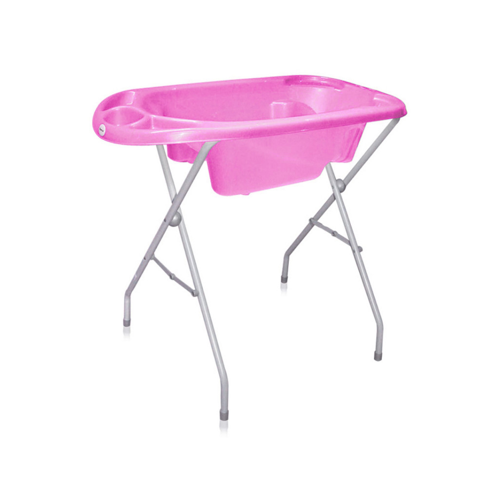 Ванночка Lorelli pink анатомічна+підставка (10130050909) - зображення 2