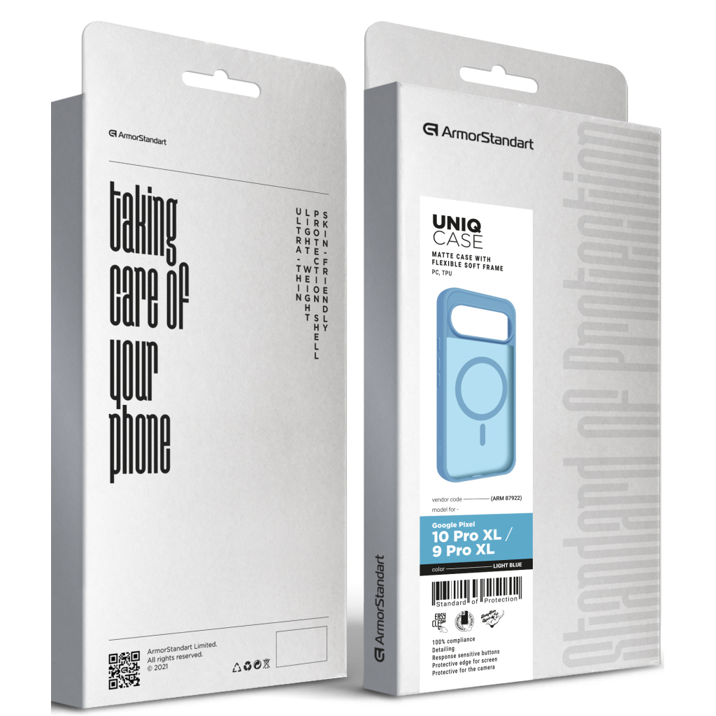Чохол до мобільного телефона Armorstandart Uniq MagCase Google Pixel 10 Pro XL / 9 Pro XL Light Blue (ARM87922) - зображення 3