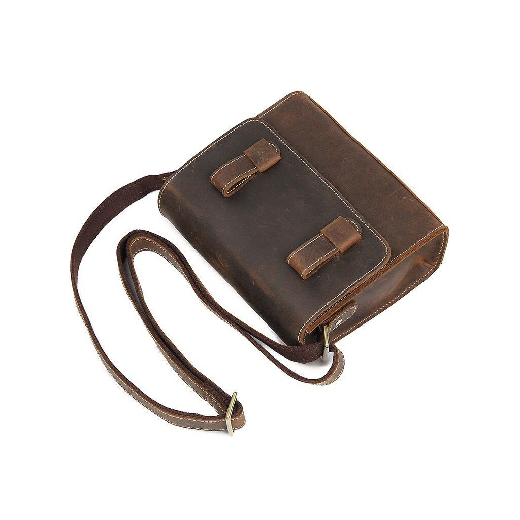 Сумка Vintage Чоловіча у вінтажній шкірі Коричнева (14980) - зображення 6