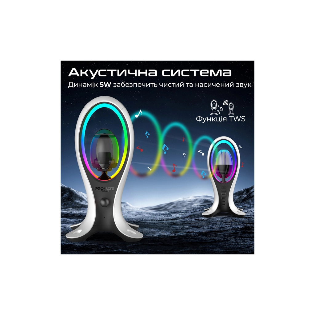Акустична система Promate Alpha-X USB Black (alpha-x) - зображення 3