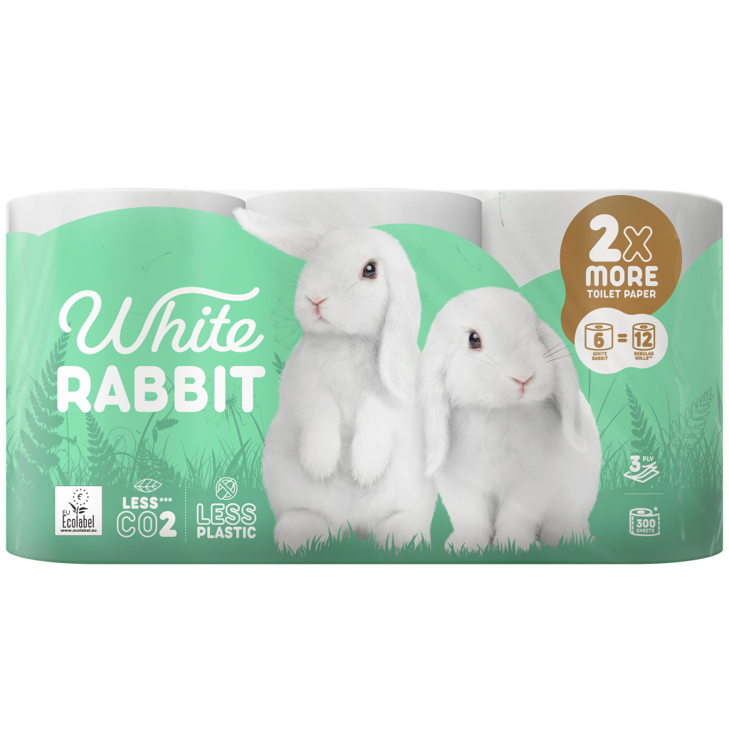 Туалетний папір Grite White Rabbit 3 шари 6 рулонів (4770023346046) - зображення 2
