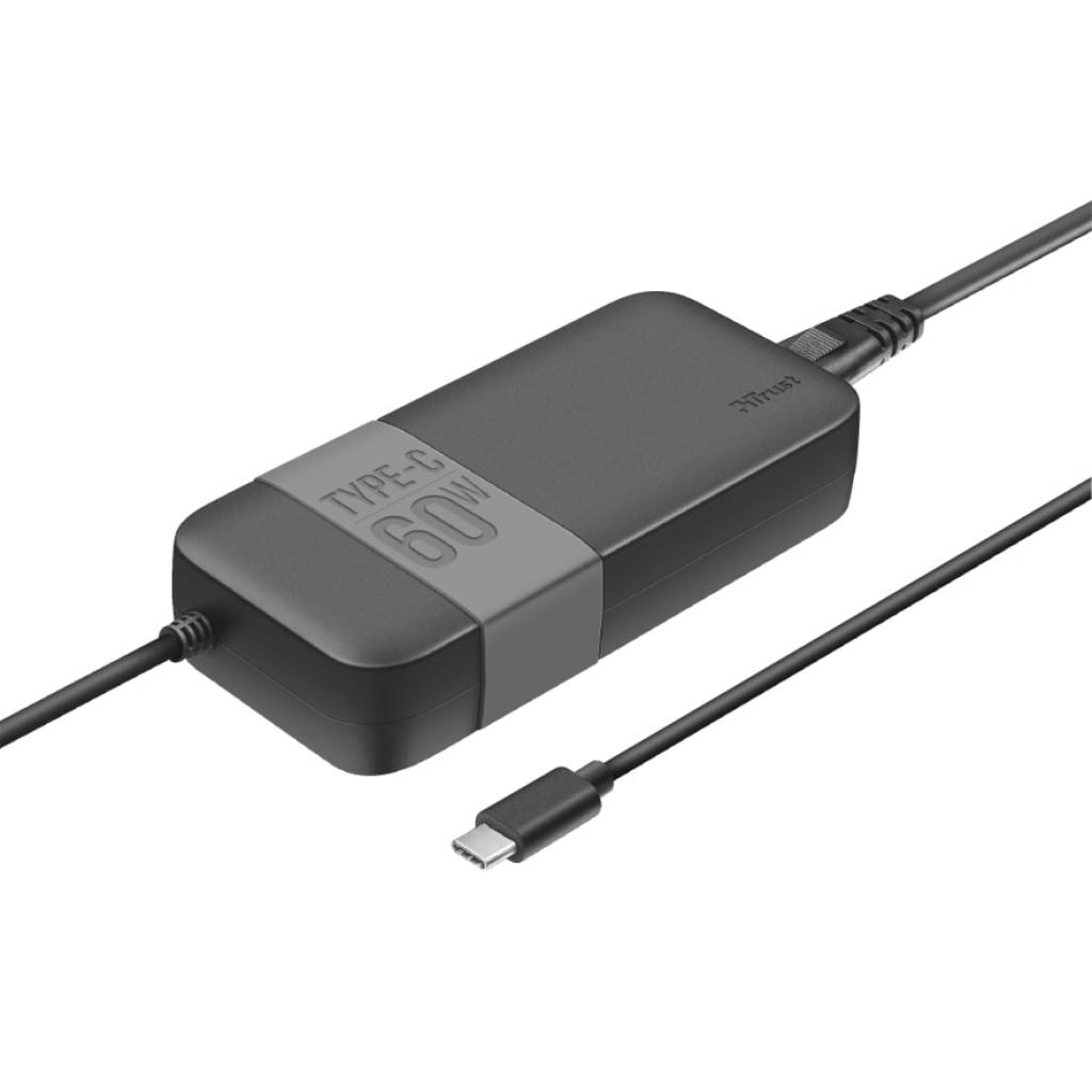Блок живлення до ноутбуку Trust Moda Universal 60W USB-C Charger (21478) - зображення 2