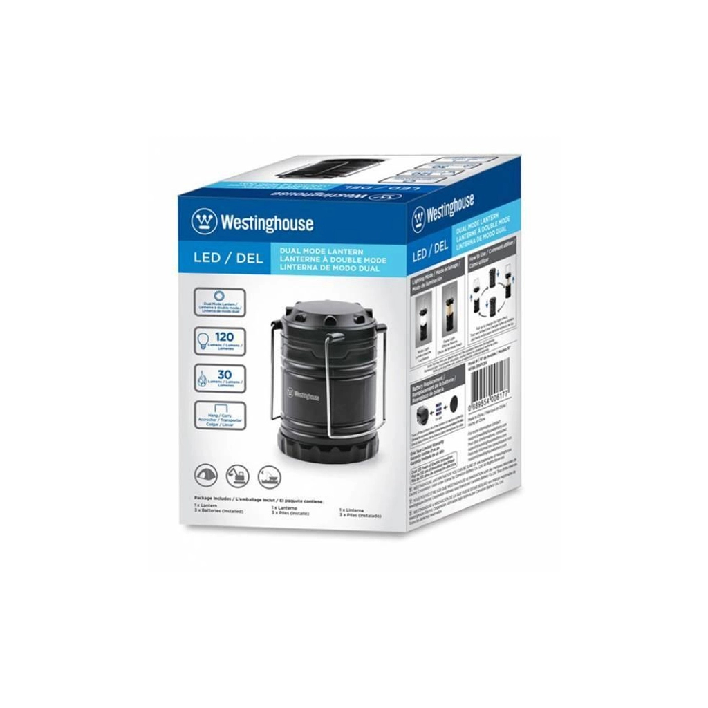 Ліхтар Westinghouse WF86 + 3 AA R6 у комплекті Чорний (WF86-3R6PCBV) - зображення 2