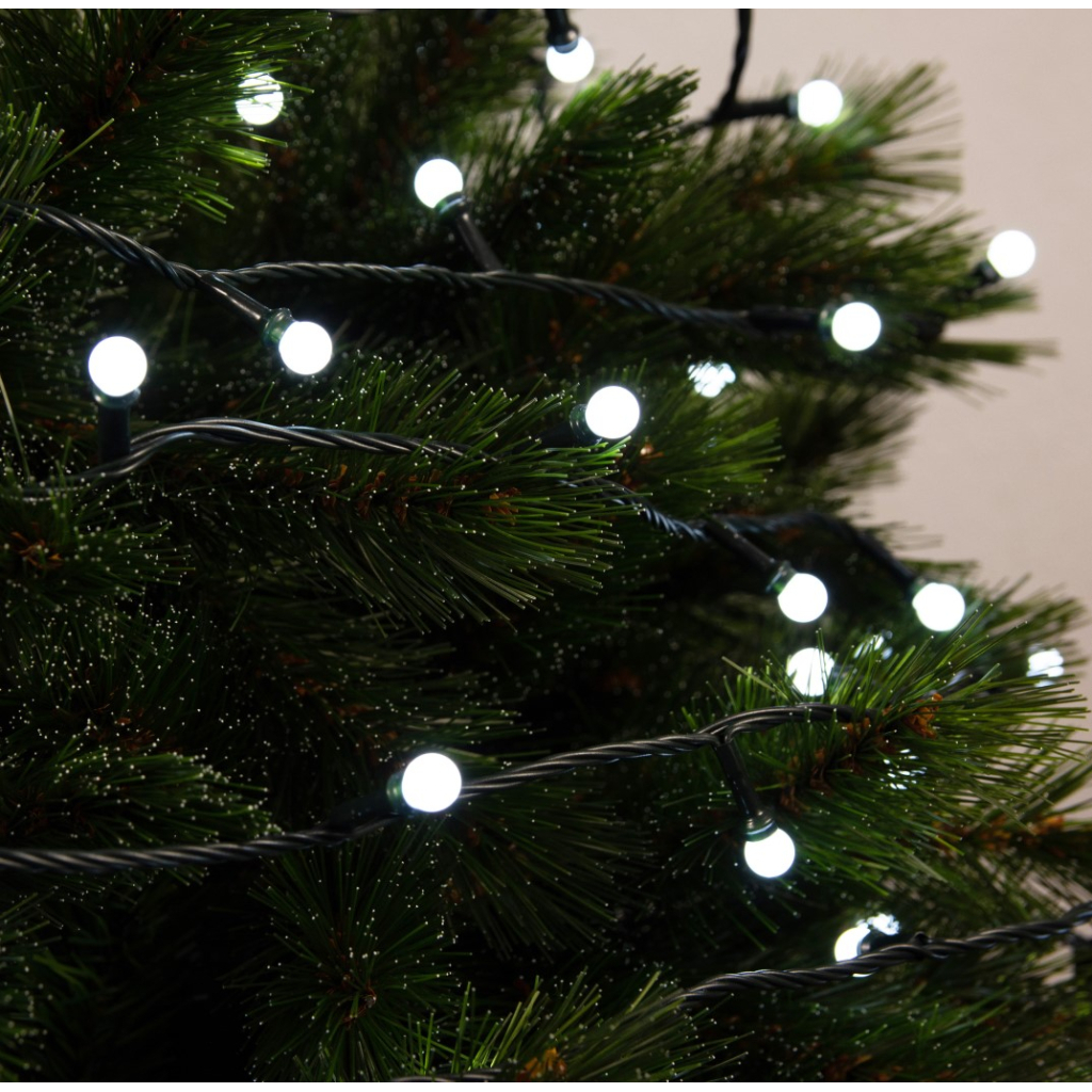 Гірлянда Chomik Кульки-змійка 200 LED 16 м, холодний білий, IP44, від мережі (5900779880153) - зображення 2