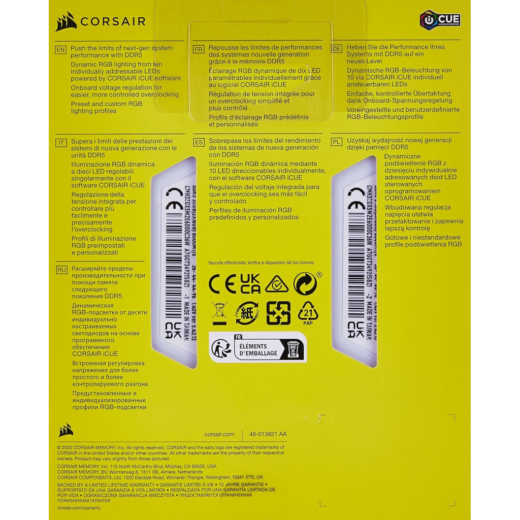 Модуль пам'яті для комп'ютера DDR5 32GB (2x16GB) 6000 MHz Vengeance RGB White Corsair (CMH32GX5M2E6000C36W) - зображення 5