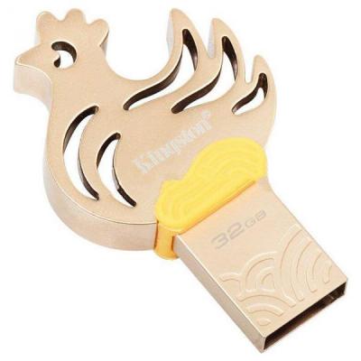 USB флеш накопичувач Kingston 32GB Rooster Metal Gold USB 3.1 (DTCNY17/32GB) - зображення 2