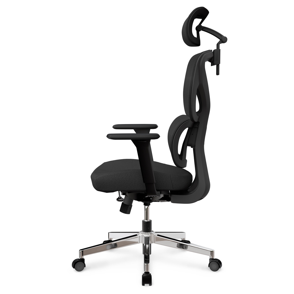 Офісне крісло Mealux D1 Air Fabric Black (HF-D1 F/B) - зображення 4