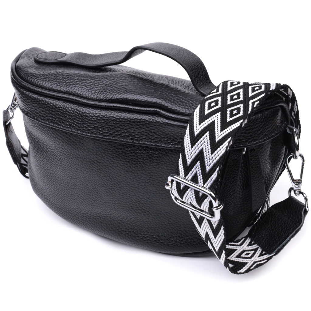 Сумка Vintage Жіноча через плече з натуральної шкіри Чорна (22655) - зображення 1