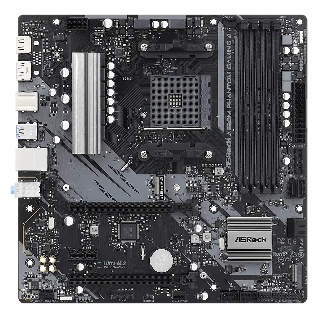 Материнська плата ASRock A520M PHANTOM GAMING 4 - зображення 1