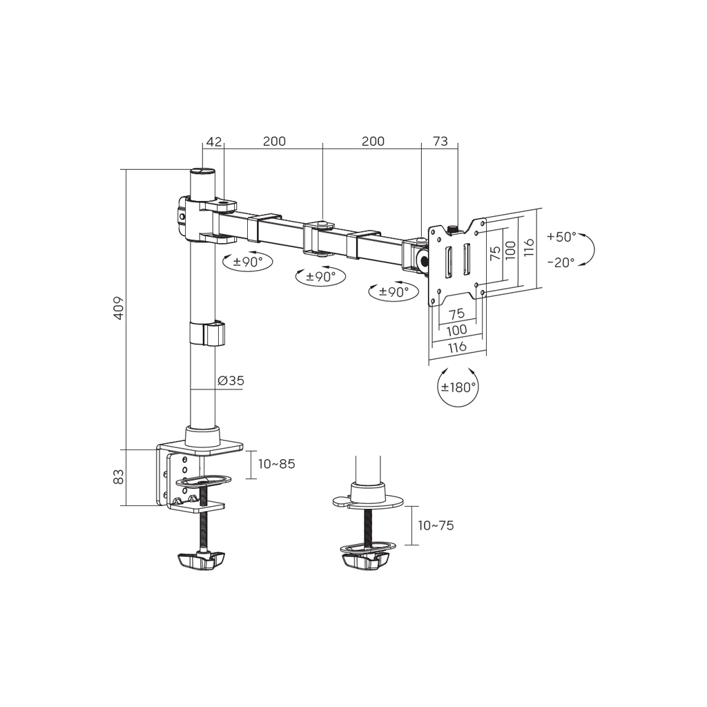 Кронштейн OfficePro MA111B - зображення 7