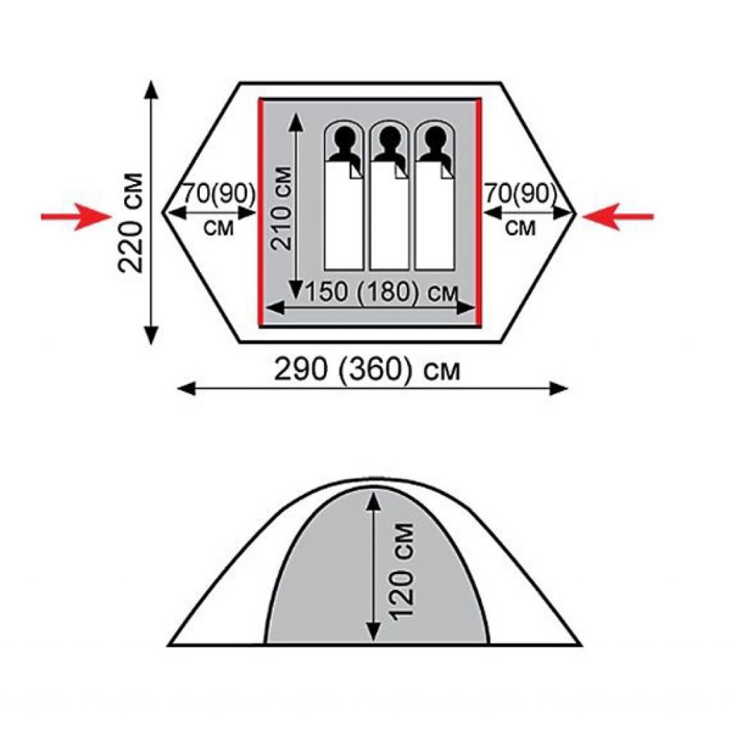 Намет Tramp Peak 2 v2 (TRT-025) - зображення 3