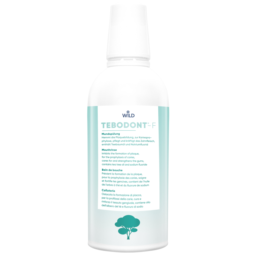 Ополіскувач для порожнини рота Dr. Wild Tebodont-F з олією чайного дерева і фторидом 500 мл (7611841702416) - зображення 1
