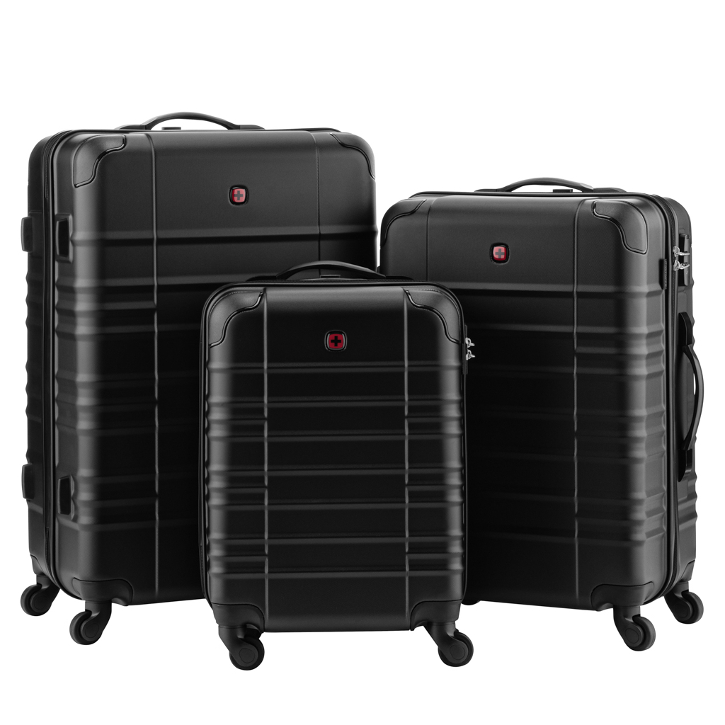 Набір валіз Wenger Amplar 3 в 1 (S,M,L) пластик, 4 колеса, чорний (653149) - зображення 2