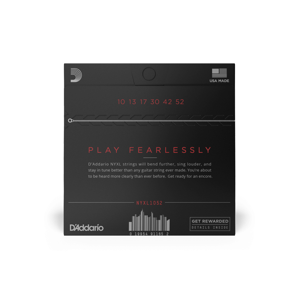 Струни для гітари D'Addario NYXL Light Top / Heavy Bottom (10-52) (NYXL1052) - зображення 2