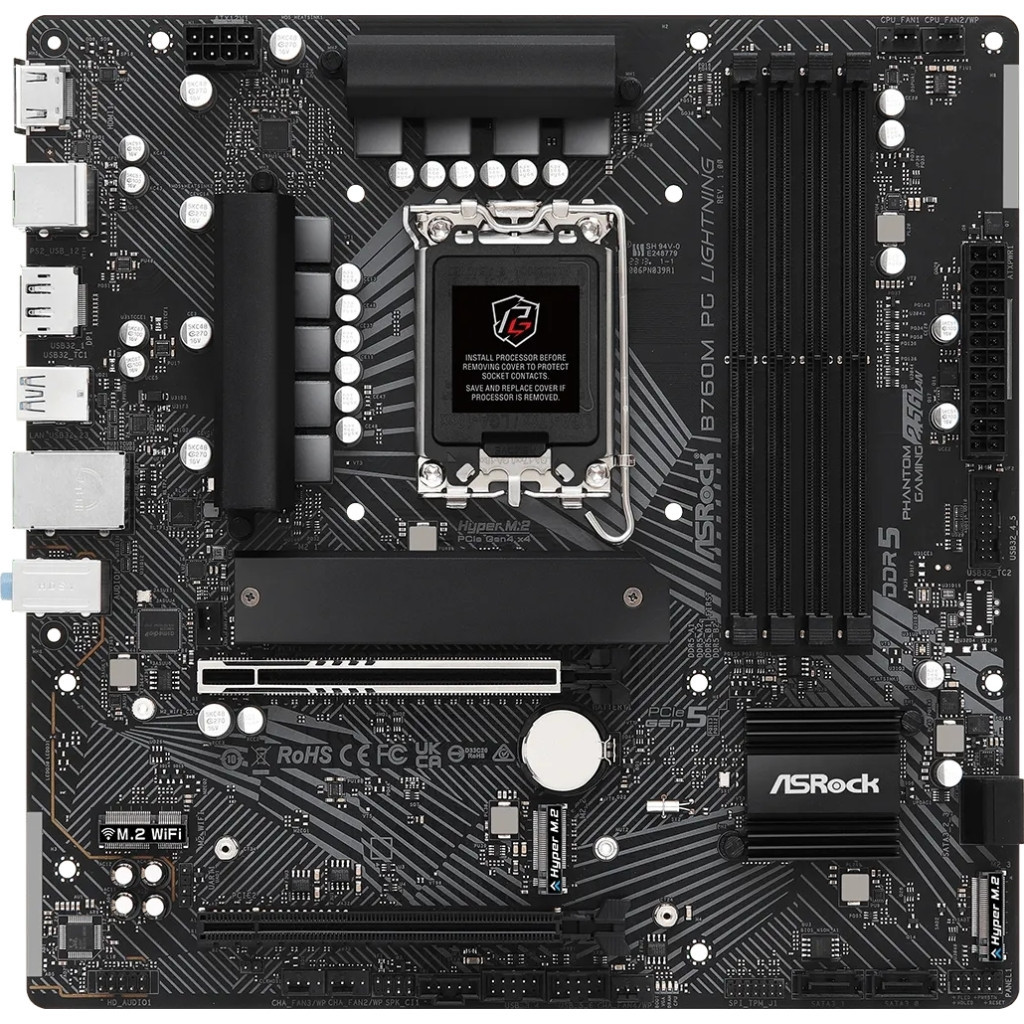 Материнська плата ASRock B760M PG LIGHTNING - зображення 1