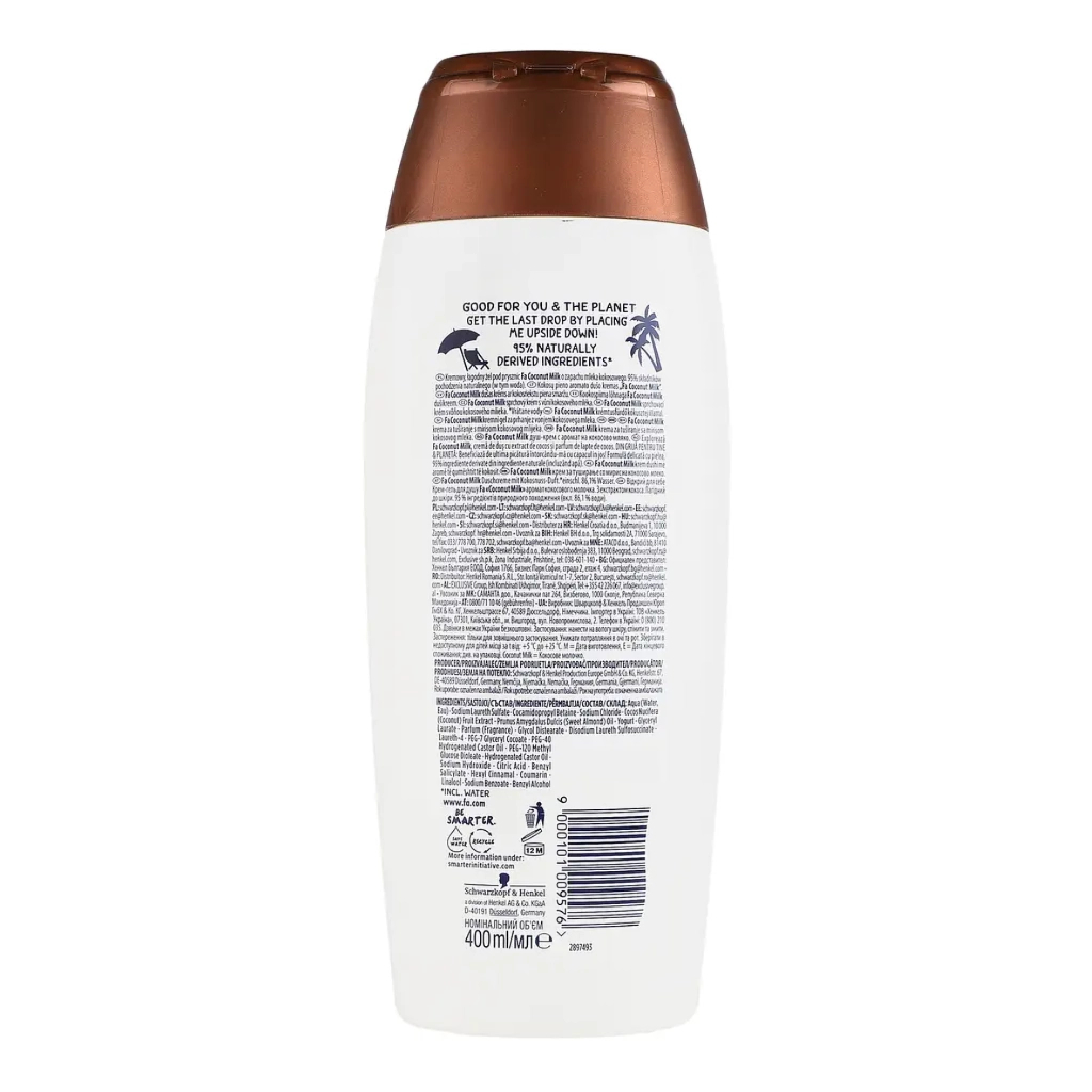 Гель для душу Fa Coconut Milk 400 мл (9000101009576) - изображение 2