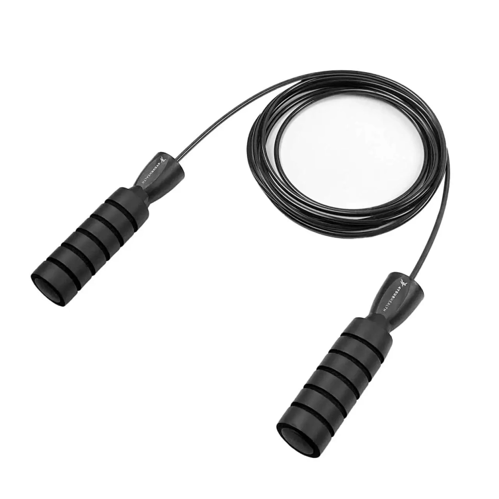 Скакалка 4yourhealth Premium Jump Rope 2488 швидкісна 2.5м Чорна (4YH_2488_Black) - зображення 2