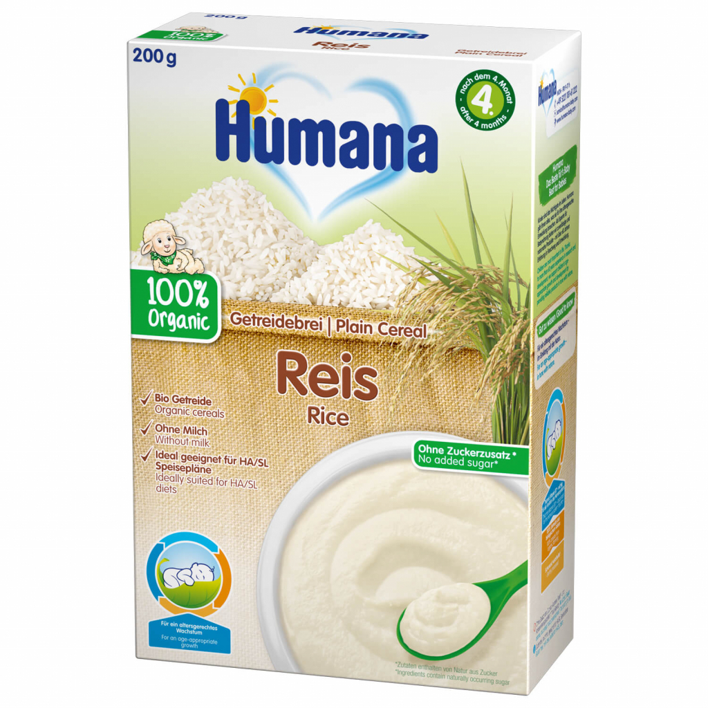 Дитяча каша Humana Getreibrei Griess Organic Рисова органічна 200 г (4031244775665) - зображення 1