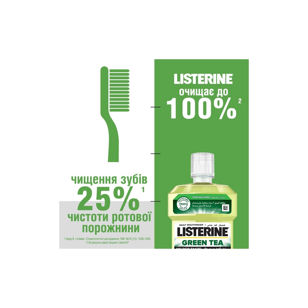 Ополіскувач для порожнини рота Listerine Зелений чай 250 мл (3574661253398/3574661253350) - зображення 4