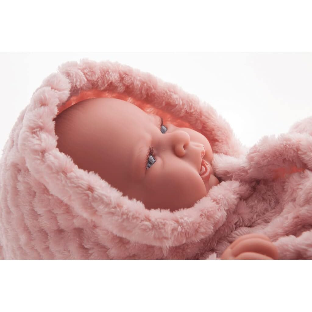 Пупс Antonio Juan Новонароджена Лея в рожевому халаті з вініловим тілом 42 см (50153) - зображення 2