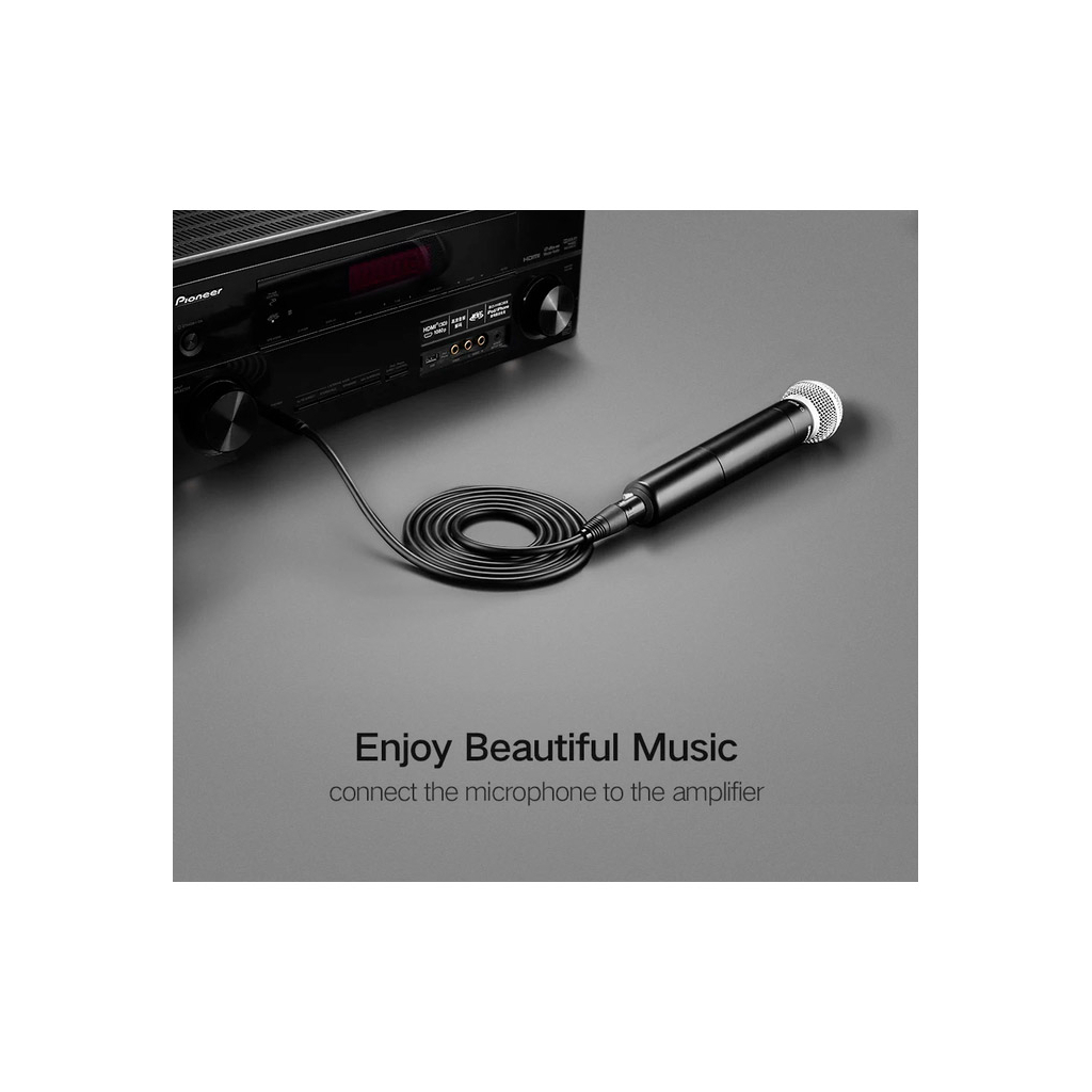 Кабель мультимедійний 6.35mm M to XLR F 2.0m AV131 black UGREEN (20719) - зображення 4