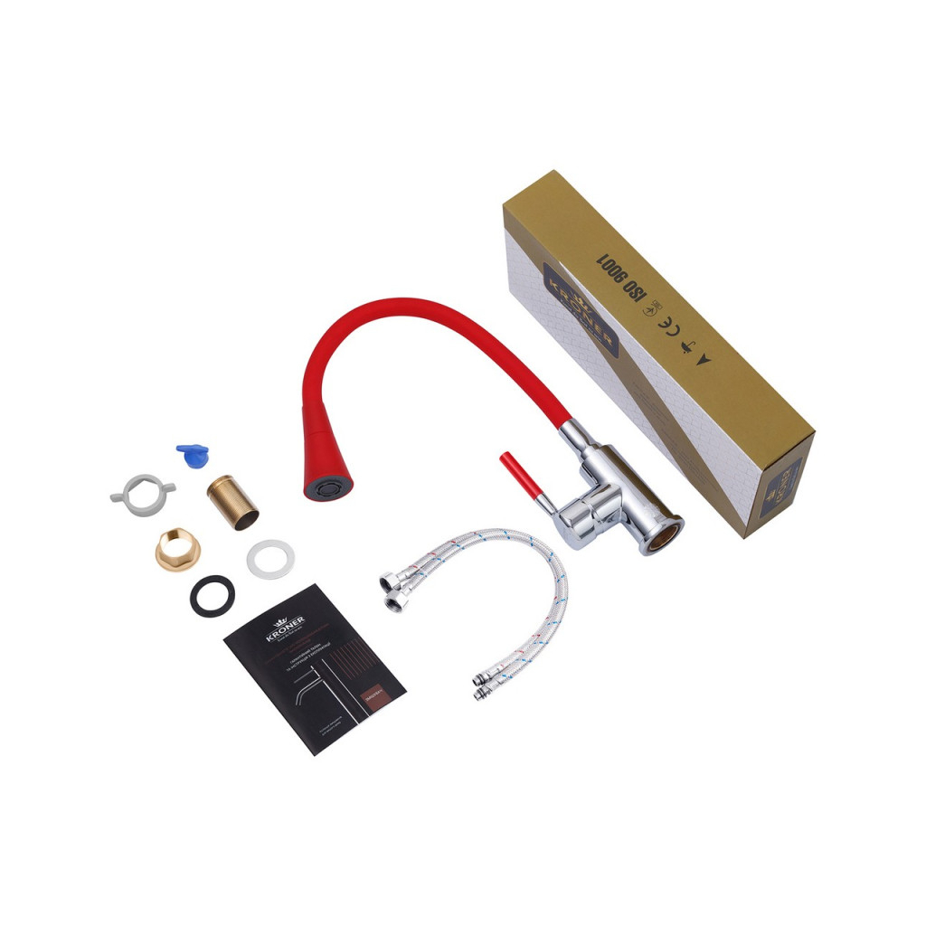 Змішувач Kroner Kuche-C132RED - зображення 8