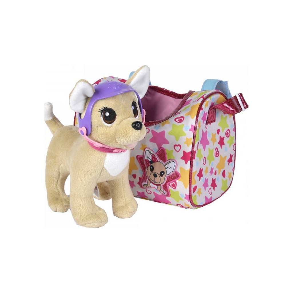 М'яка іграшка Chi Chi Love Собачка Перевозка з сумочкою та захисним шоломом 20 см (5890036) - зображення 3