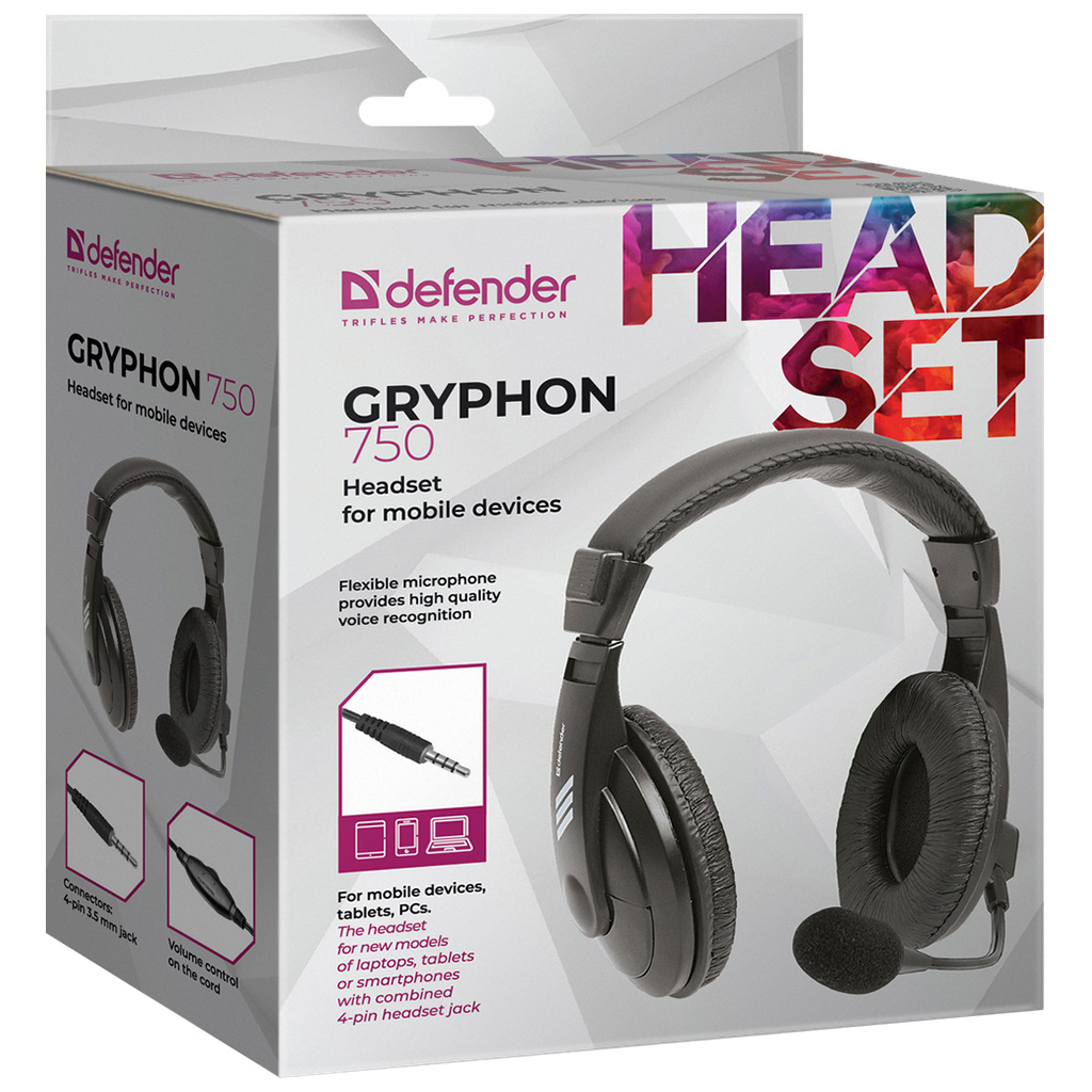 Навушники Defender Gryphon 750 Black (63755) - зображення 5