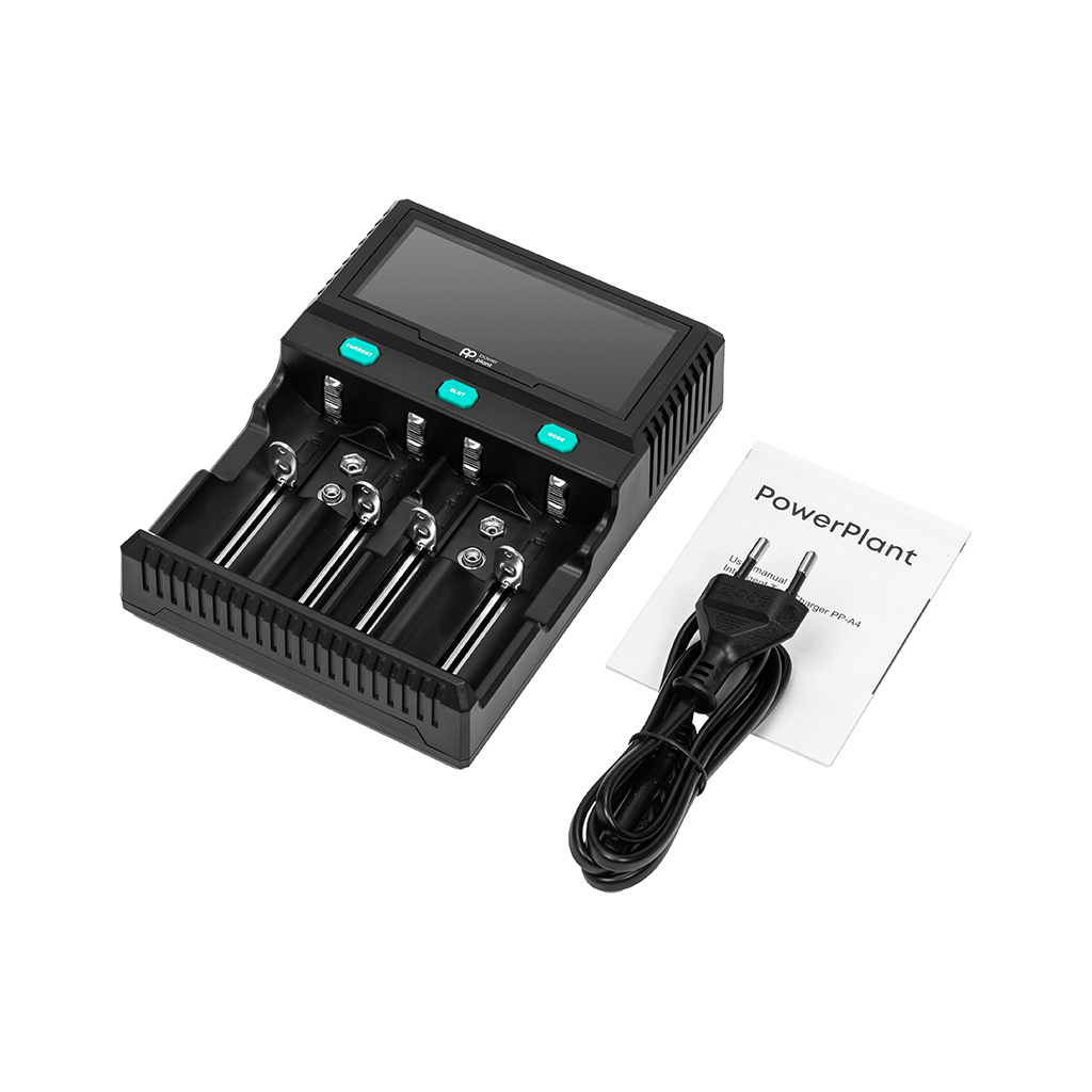 Зарядний пристрій для акумуляторів PowerPlant PP-A4 (Ni-MH,Cd,Li-ion,LiFePO4 / input AC 100V-240V DC 12V) (AA620173) - зображення 4