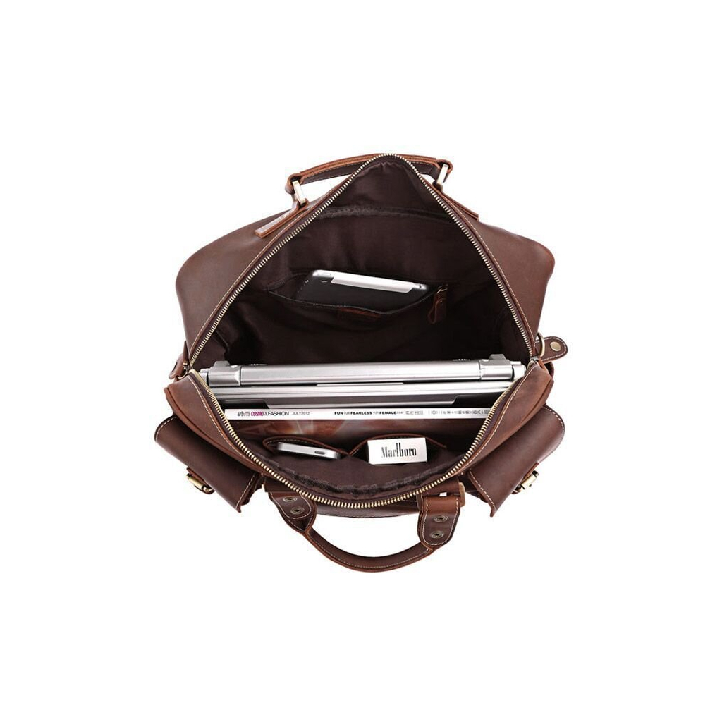 Сумка Vintage Шкіряна Коричнева (14075) - зображення 10