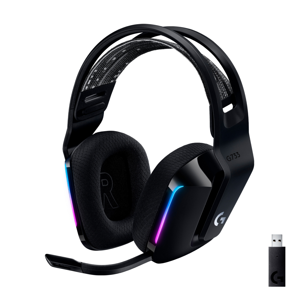 Навушники Logitech G733 Lightspeed Wireless RGB Gaming Headset Black (981-000864) - зображення 1