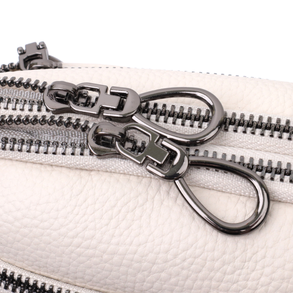 Сумка Vintage Жіноча прямокутна з кишенями з натуральної шкіри Біла (22598) - зображення 7