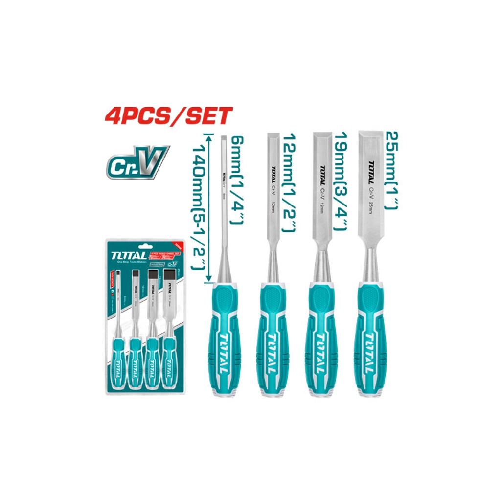 Стамеска Total 140 мм, 4шт. (THT41K0401) - зображення 2