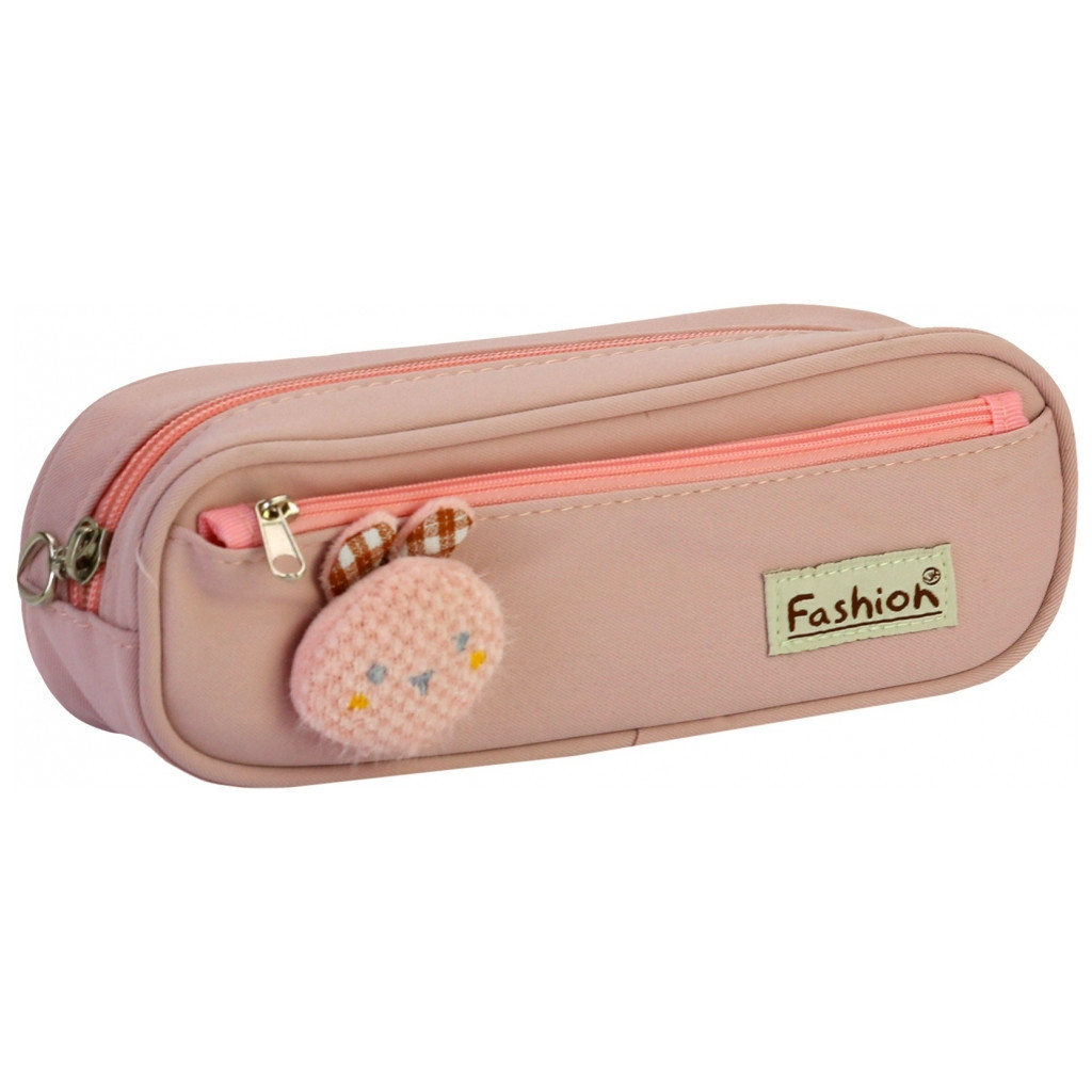 Пенал Cool For School 2 відділення з аплікацією Рожевий (CF6885-pink) - зображення 1