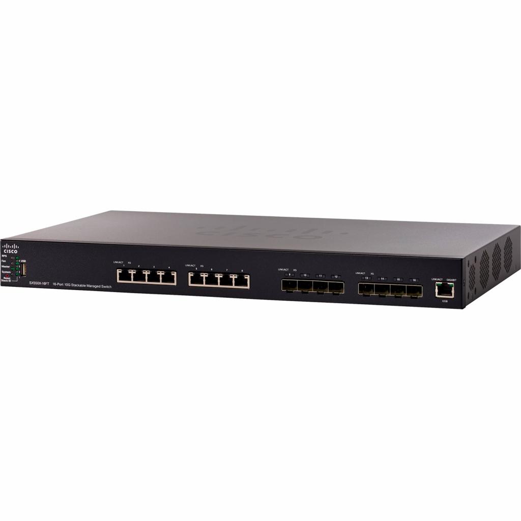 Комутатор мережевий Cisco SX550X-16FT-K9-EU - зображення 1