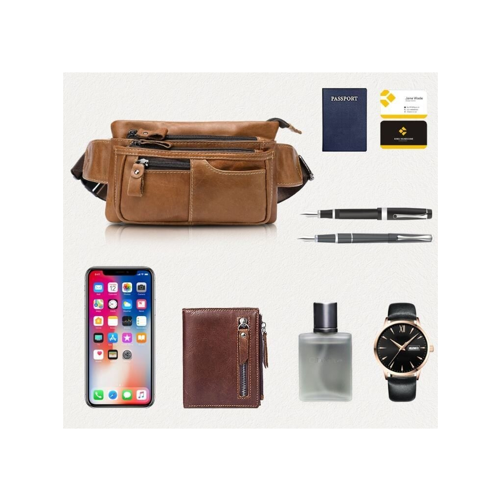 Сумка Vintage На пояс Руда (14658) - зображення 7