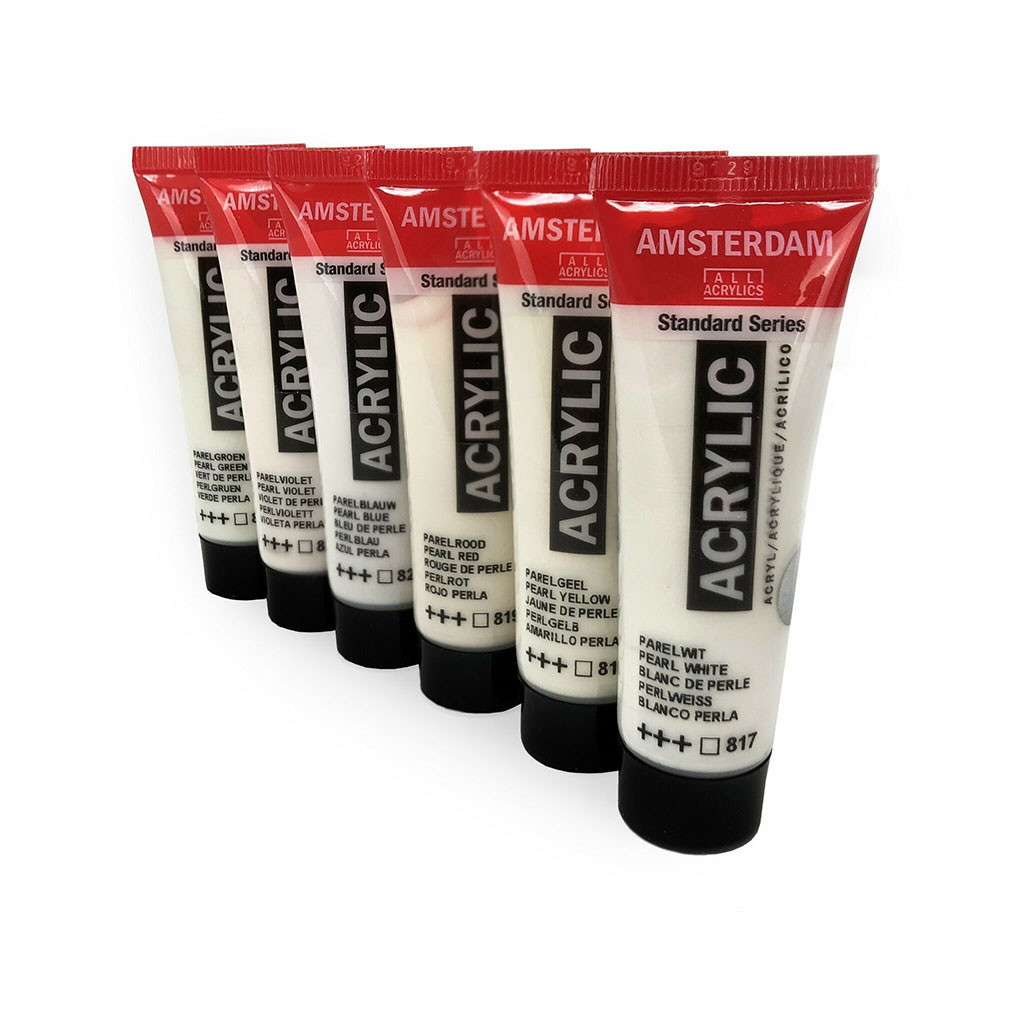 Акрилові фарби Royal Talens Amsterdam Standard 6 перламутрових кольорів по 20 мл (8712079398798) - зображення 3